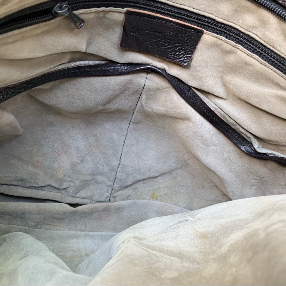 Brown leather shoulder bag - Picture 8 of 9